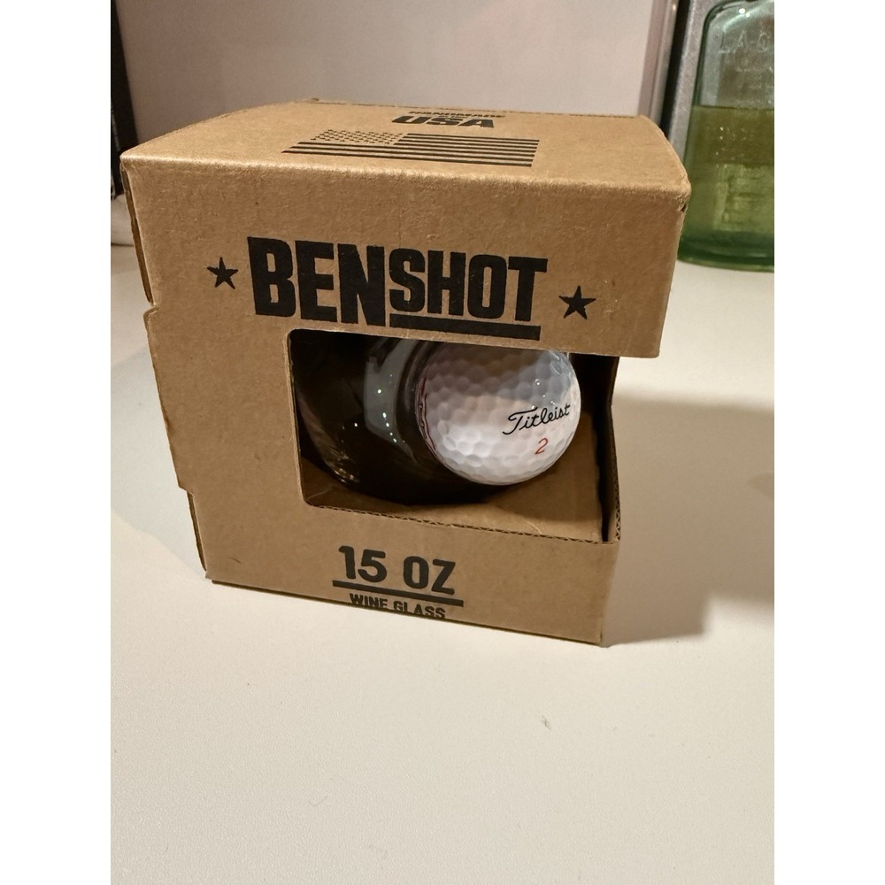 BENSHOT Titleist Golf Ball Clear Wine Glass 15 oz Capacity